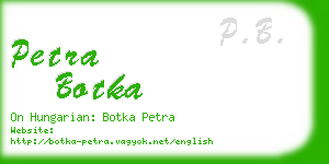 petra botka business card